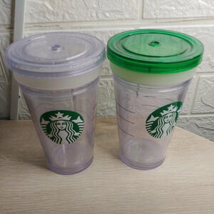 2 Starbucks Double Wall Insulated acrylic Tumbler Cup 20 oz
